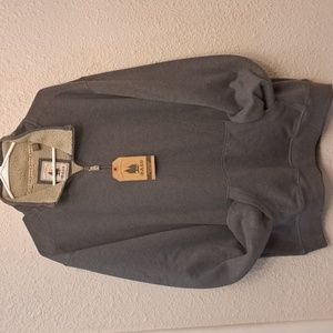 NWT, GH Bass pine ridge fleece, men's quarter zip , size XL (charcoal Heather)